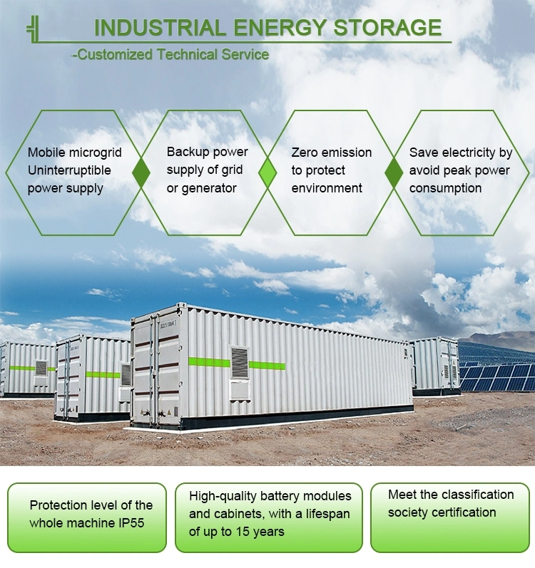Industrial Energy Storage System 100kwh 500kwh 1mwh 2mwh Container Ess LiFePO4 Lithium Battery for Solar Power Storage
